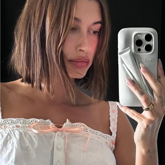 White iPhone 13 Case with Lip Balm Holder - Picture 1 of 5